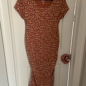 Cheetah maternity dress